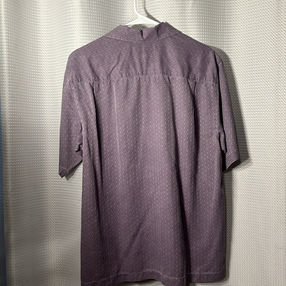 Tommy Bahama Button Down Short Sleeve Camp Shirt Sz Medium Plum - Picture 4 of 11
